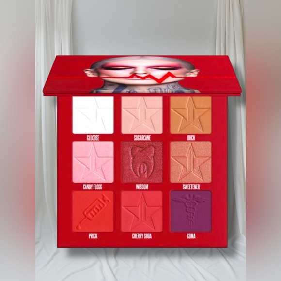Jeffree Star Cosmetics Blood Sugar Mini Eyeshadow Palette NWT Red Matte Shimmer - Picture 2 of 7